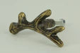 Bronze Finish Cast Iron Small Deer Antler Cabinet Handle Drawer Pull
